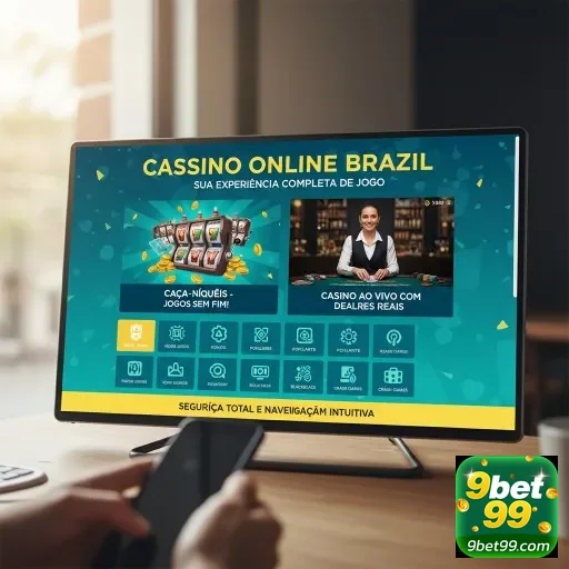 Ilustração de Acesse a plataforma de jogos 9bet99 com segurança máxima